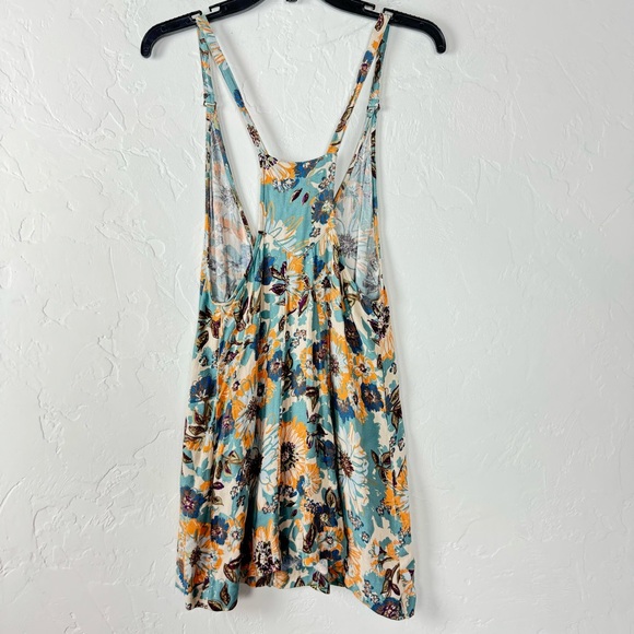 Free People Dress Mini‎ Jump and Jive Floral Printed Button Down Plunge Neckline - Picture 2 of 11